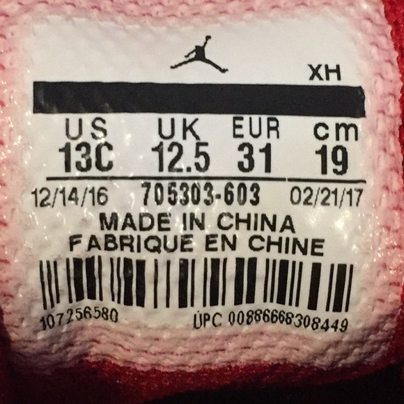 JORDAN RETRO 1 HIGH SNEAKER for kids size 13C Used - Picture 7 of 8